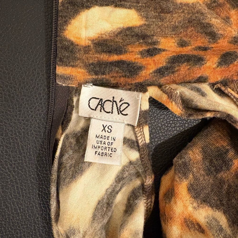 Cache Brown and Black Bodycon Dress Mock Neck - Picture 11 of 13